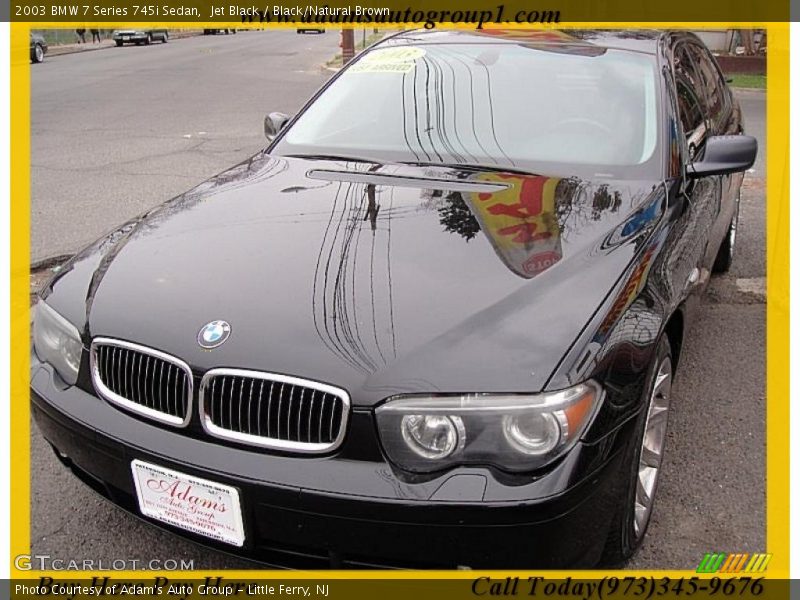Jet Black / Black/Natural Brown 2003 BMW 7 Series 745i Sedan