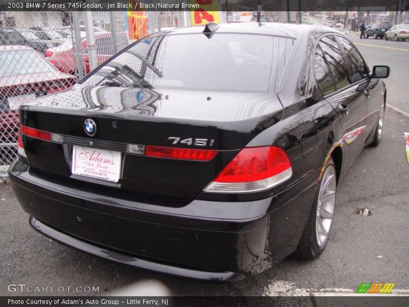 Jet Black / Black/Natural Brown 2003 BMW 7 Series 745i Sedan