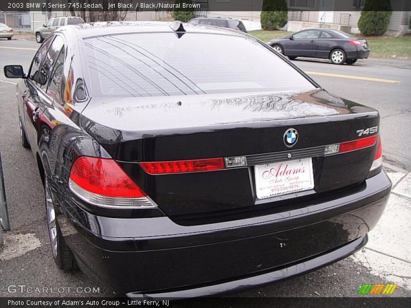 Jet Black / Black/Natural Brown 2003 BMW 7 Series 745i Sedan