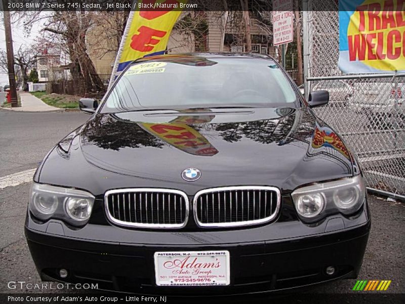 Jet Black / Black/Natural Brown 2003 BMW 7 Series 745i Sedan
