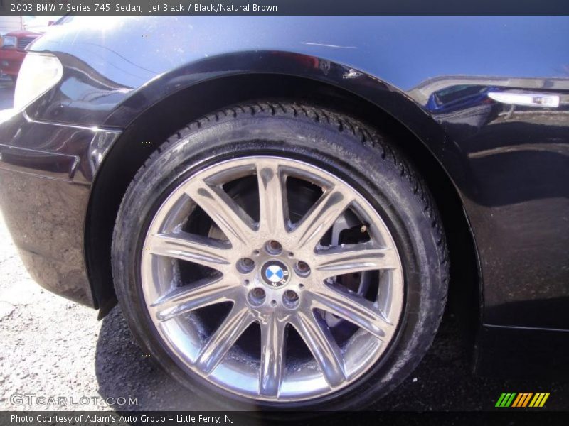 Jet Black / Black/Natural Brown 2003 BMW 7 Series 745i Sedan