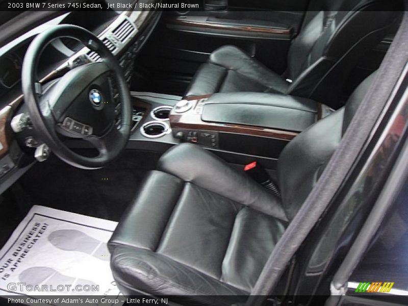 Jet Black / Black/Natural Brown 2003 BMW 7 Series 745i Sedan