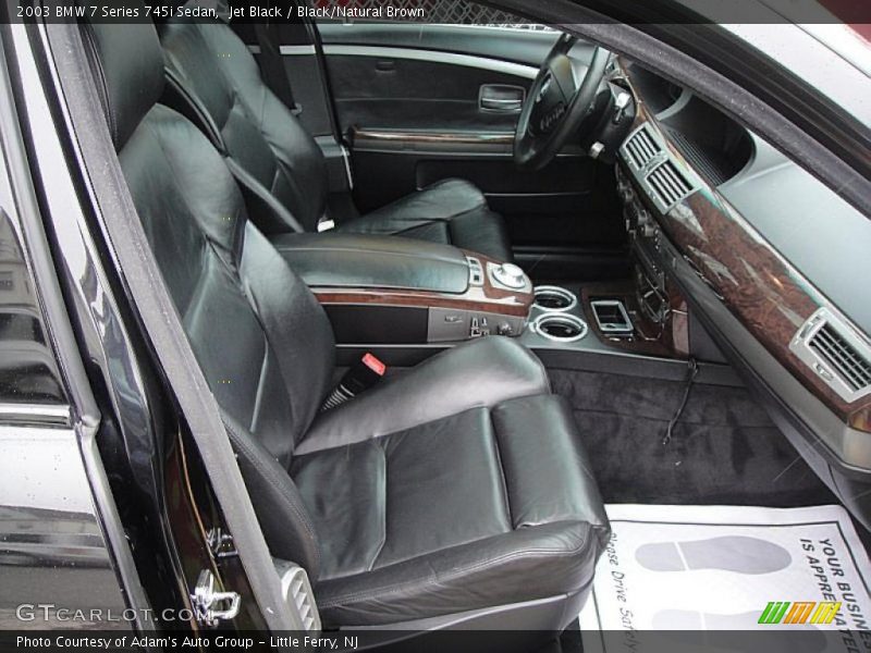 Jet Black / Black/Natural Brown 2003 BMW 7 Series 745i Sedan