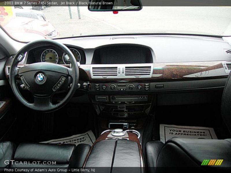 Jet Black / Black/Natural Brown 2003 BMW 7 Series 745i Sedan