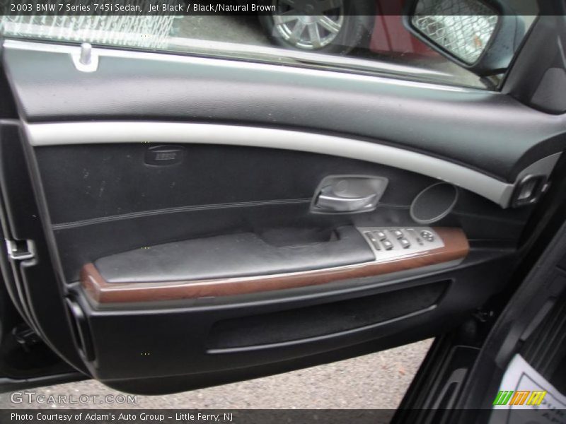 Jet Black / Black/Natural Brown 2003 BMW 7 Series 745i Sedan