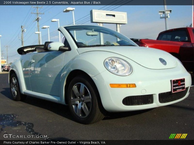 Aquarius Blue / Black 2006 Volkswagen New Beetle 2.5 Convertible