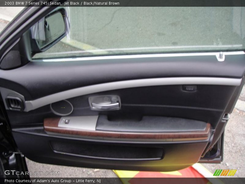 Jet Black / Black/Natural Brown 2003 BMW 7 Series 745i Sedan