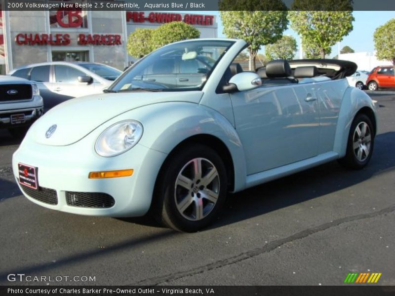 Aquarius Blue / Black 2006 Volkswagen New Beetle 2.5 Convertible