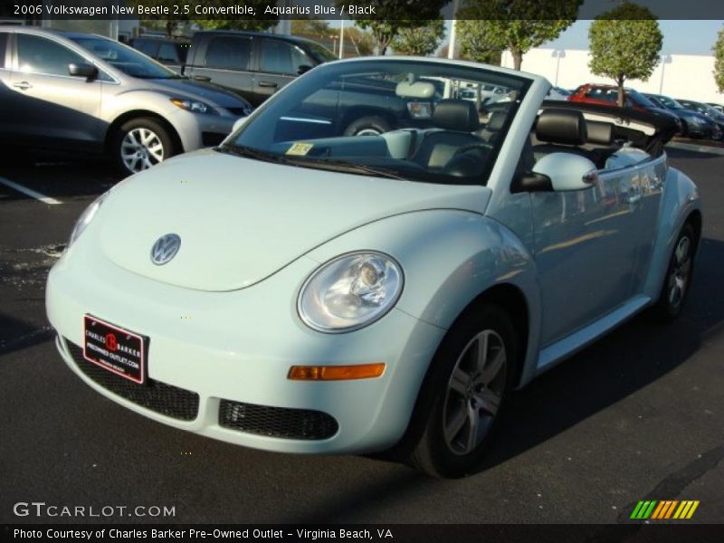 Aquarius Blue / Black 2006 Volkswagen New Beetle 2.5 Convertible