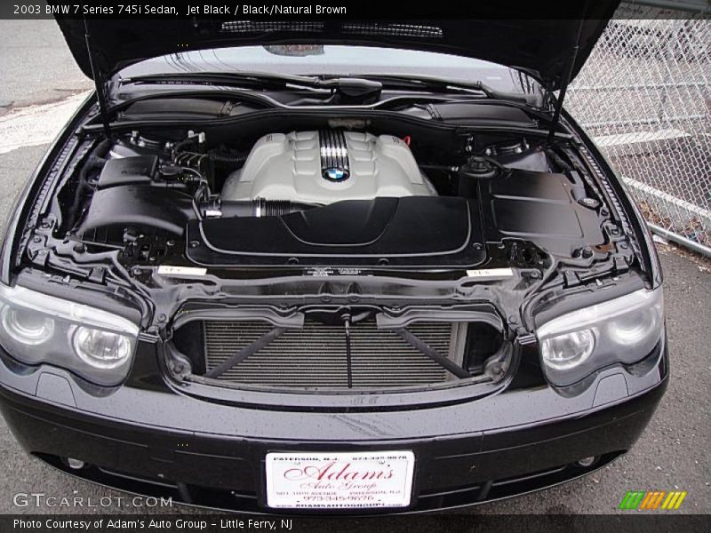 Jet Black / Black/Natural Brown 2003 BMW 7 Series 745i Sedan