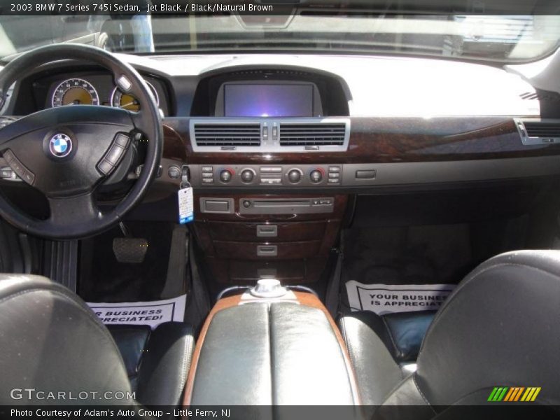 Jet Black / Black/Natural Brown 2003 BMW 7 Series 745i Sedan