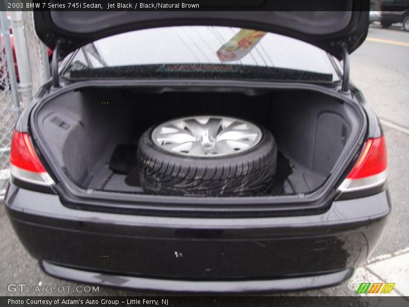 Jet Black / Black/Natural Brown 2003 BMW 7 Series 745i Sedan