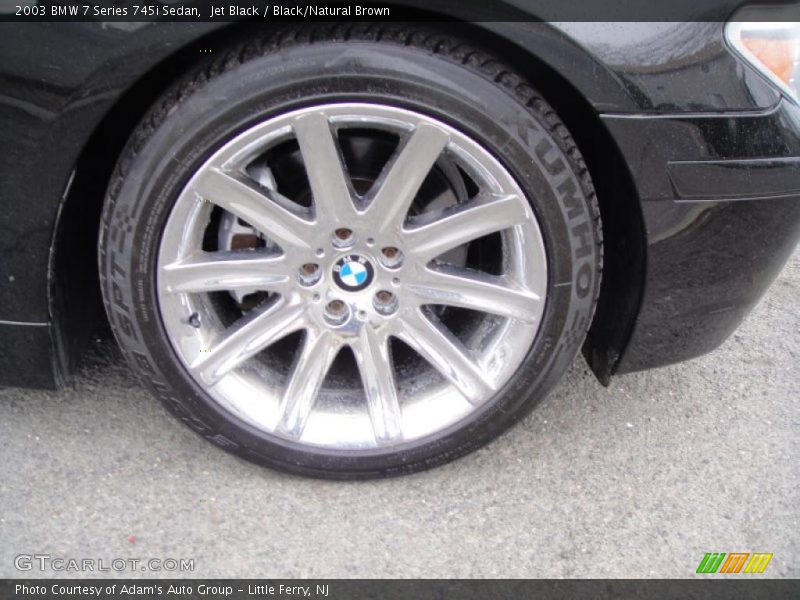 Jet Black / Black/Natural Brown 2003 BMW 7 Series 745i Sedan