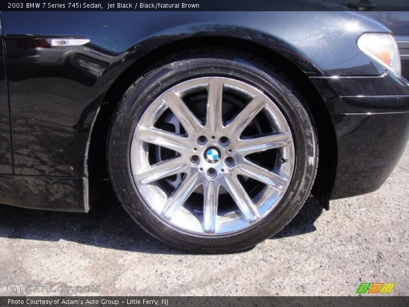 Jet Black / Black/Natural Brown 2003 BMW 7 Series 745i Sedan