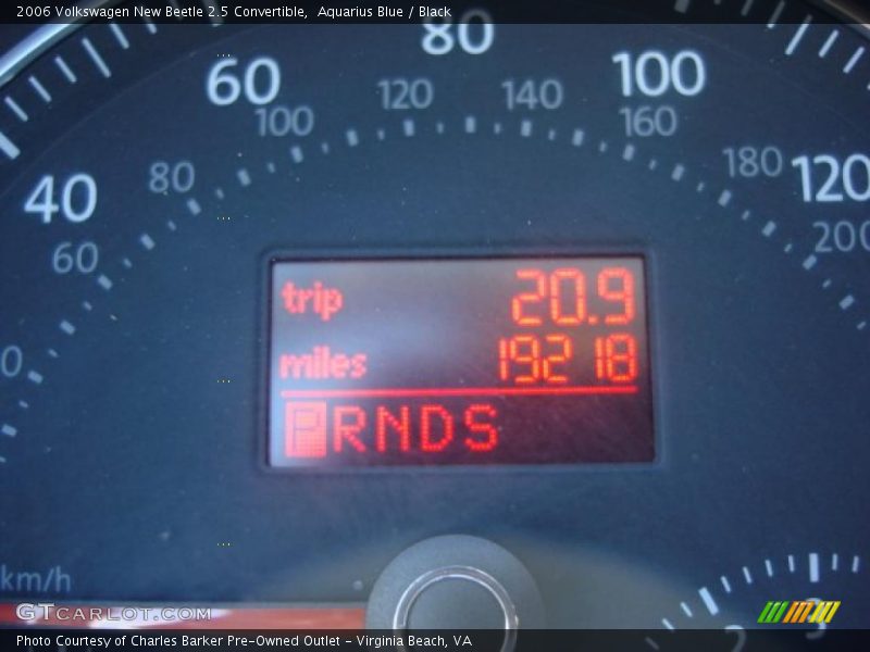 Aquarius Blue / Black 2006 Volkswagen New Beetle 2.5 Convertible