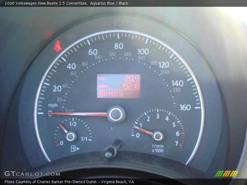 Aquarius Blue / Black 2006 Volkswagen New Beetle 2.5 Convertible