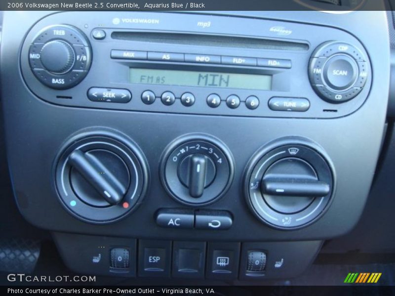 Aquarius Blue / Black 2006 Volkswagen New Beetle 2.5 Convertible
