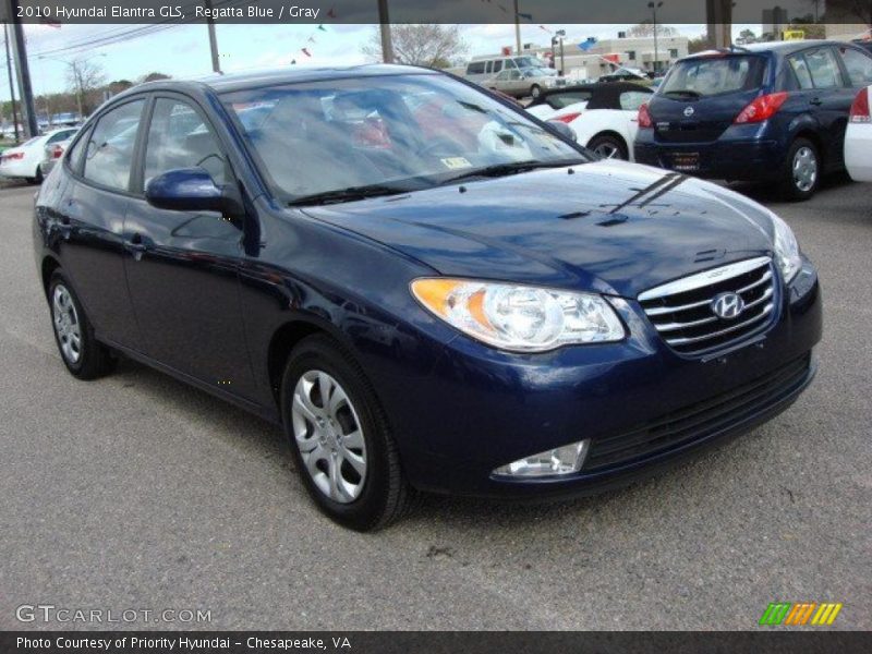 Regatta Blue / Gray 2010 Hyundai Elantra GLS