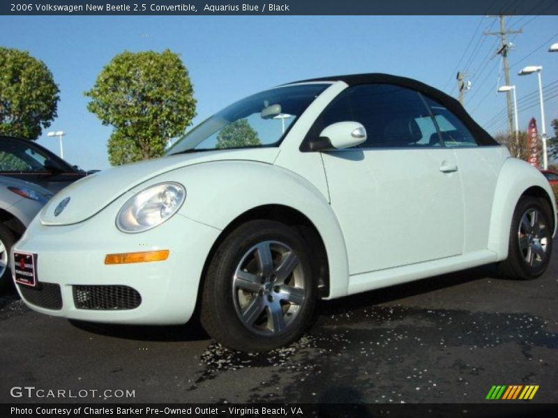 Aquarius Blue / Black 2006 Volkswagen New Beetle 2.5 Convertible
