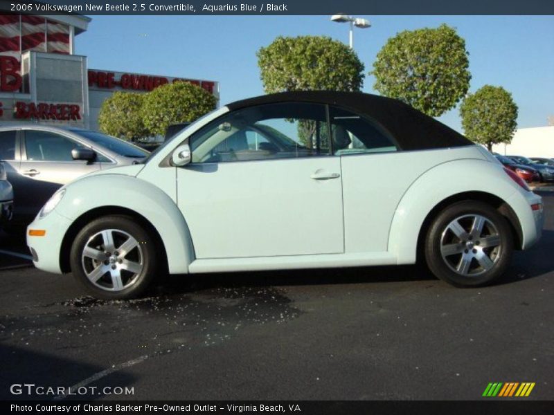 Aquarius Blue / Black 2006 Volkswagen New Beetle 2.5 Convertible