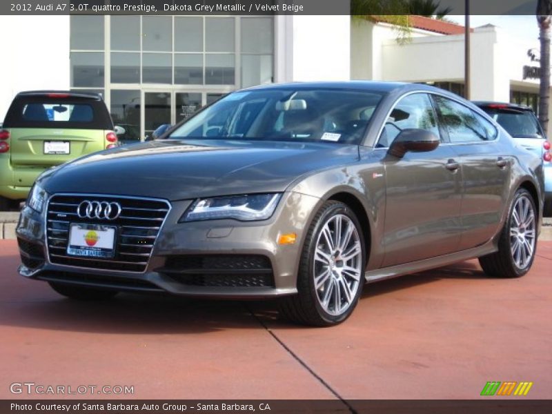 Dakota Grey Metallic / Velvet Beige 2012 Audi A7 3.0T quattro Prestige