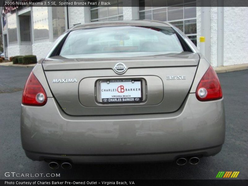 Spirited Bronze Pearl / Black 2006 Nissan Maxima 3.5 SE