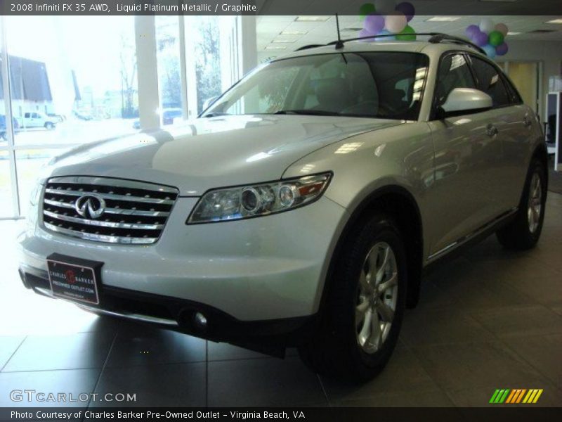 Liquid Platinum Metallic / Graphite 2008 Infiniti FX 35 AWD