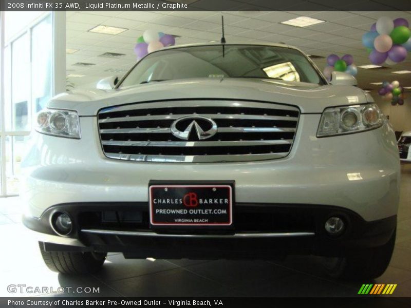 Liquid Platinum Metallic / Graphite 2008 Infiniti FX 35 AWD