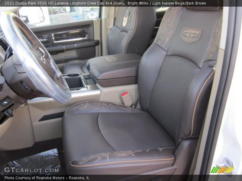 Bright White / Light Pebble Beige/Bark Brown 2011 Dodge Ram 3500 HD Laramie Longhorn Crew Cab 4x4 Dually