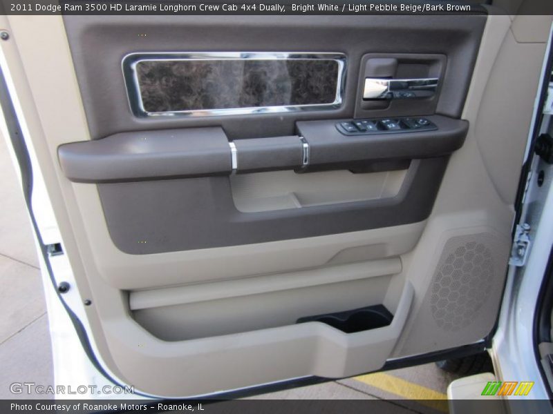 Bright White / Light Pebble Beige/Bark Brown 2011 Dodge Ram 3500 HD Laramie Longhorn Crew Cab 4x4 Dually