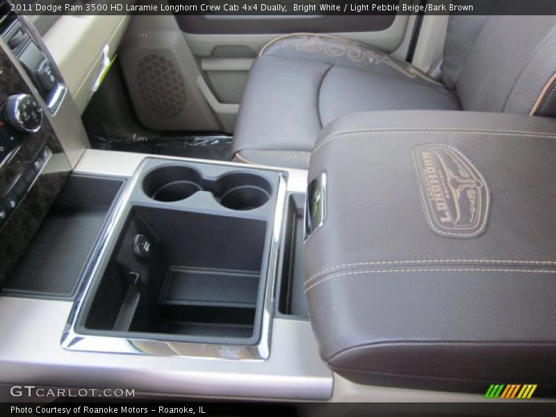 Bright White / Light Pebble Beige/Bark Brown 2011 Dodge Ram 3500 HD Laramie Longhorn Crew Cab 4x4 Dually