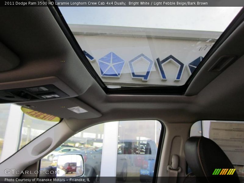 Bright White / Light Pebble Beige/Bark Brown 2011 Dodge Ram 3500 HD Laramie Longhorn Crew Cab 4x4 Dually