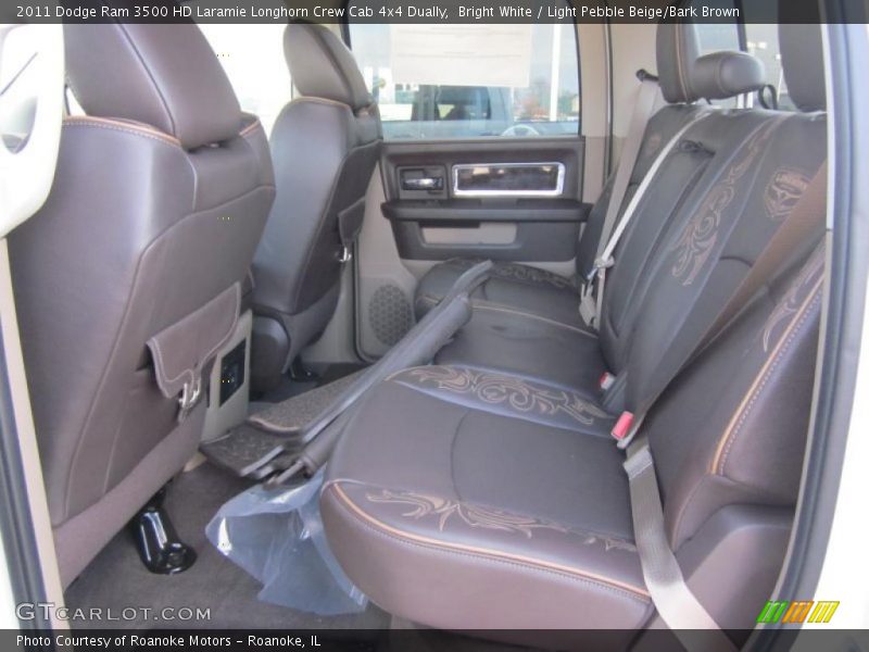 Bright White / Light Pebble Beige/Bark Brown 2011 Dodge Ram 3500 HD Laramie Longhorn Crew Cab 4x4 Dually
