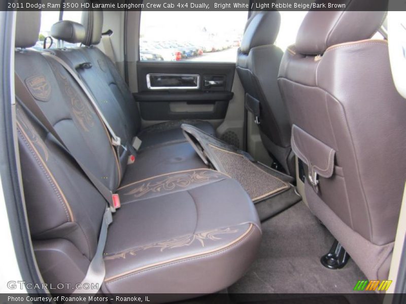 Bright White / Light Pebble Beige/Bark Brown 2011 Dodge Ram 3500 HD Laramie Longhorn Crew Cab 4x4 Dually