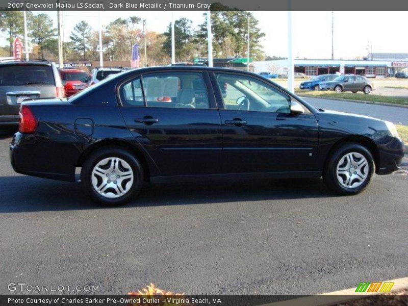 Dark Blue Metallic / Titanium Gray 2007 Chevrolet Malibu LS Sedan