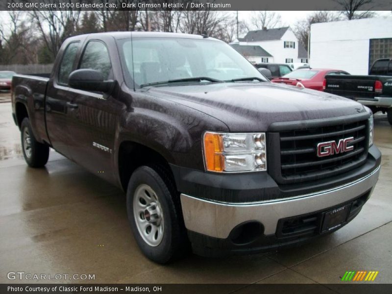 Dark Crimson Metallic / Dark Titanium 2008 GMC Sierra 1500 Extended Cab