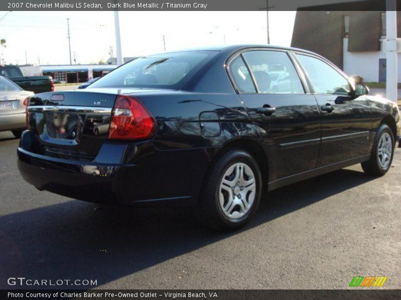 Dark Blue Metallic / Titanium Gray 2007 Chevrolet Malibu LS Sedan