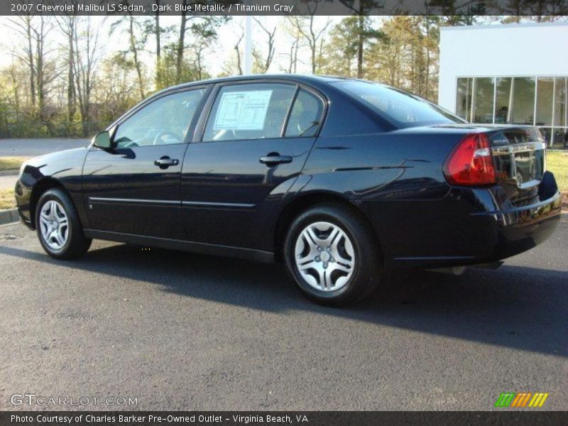 Dark Blue Metallic / Titanium Gray 2007 Chevrolet Malibu LS Sedan