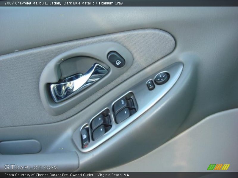 Dark Blue Metallic / Titanium Gray 2007 Chevrolet Malibu LS Sedan