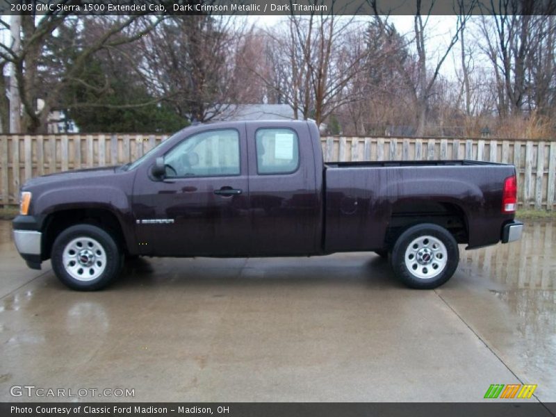 2008 Sierra 1500 Extended Cab Dark Crimson Metallic