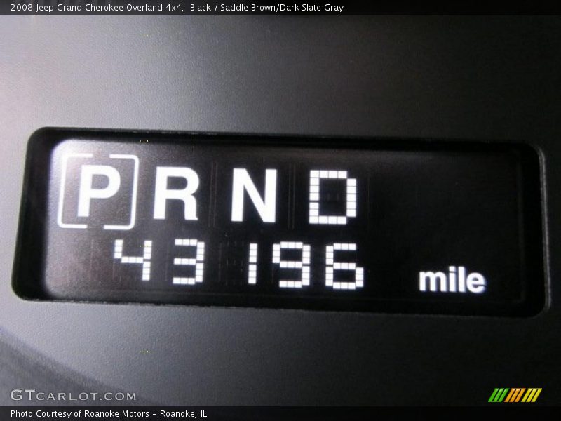 Black / Saddle Brown/Dark Slate Gray 2008 Jeep Grand Cherokee Overland 4x4