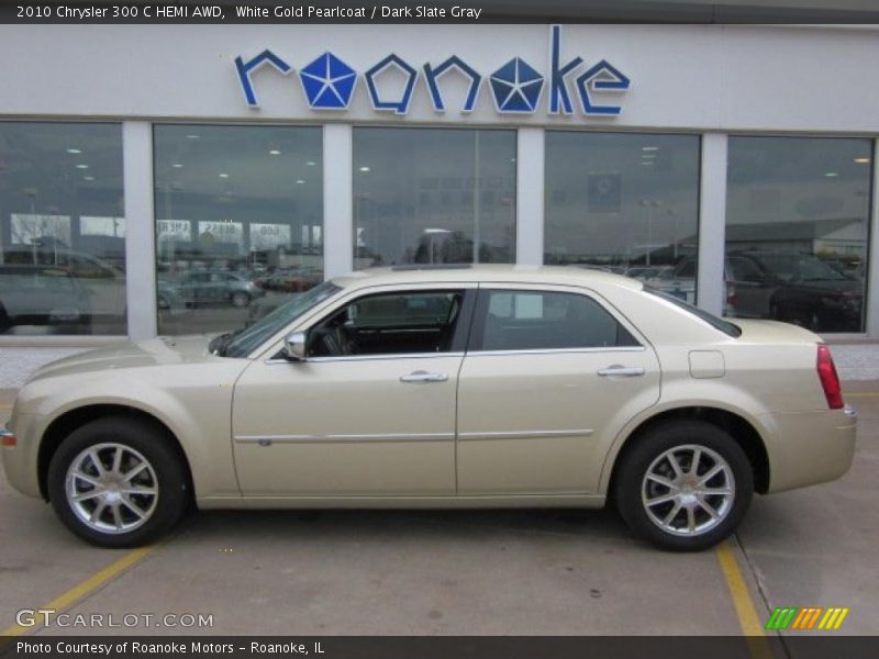 White Gold Pearlcoat / Dark Slate Gray 2010 Chrysler 300 C HEMI AWD