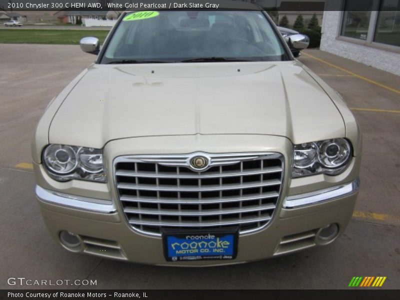 White Gold Pearlcoat / Dark Slate Gray 2010 Chrysler 300 C HEMI AWD