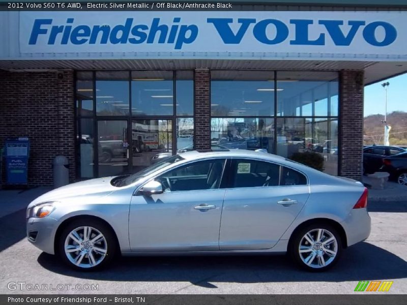Electric Silver Metallic / Off Black/Anthracite Black 2012 Volvo S60 T6 AWD