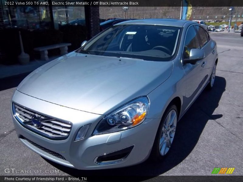 Electric Silver Metallic / Off Black/Anthracite Black 2012 Volvo S60 T6 AWD