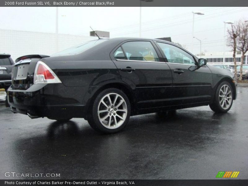 Black Ebony / Charcoal Black/Red 2008 Ford Fusion SEL V6