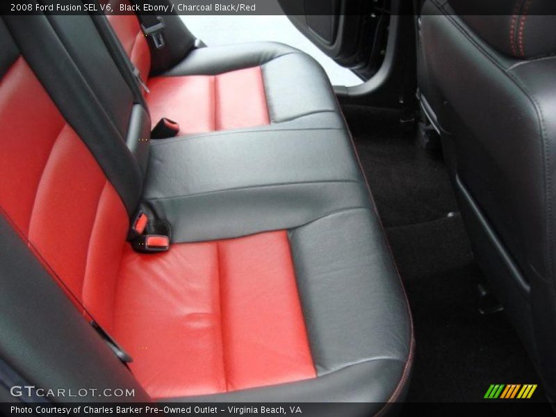 Black Ebony / Charcoal Black/Red 2008 Ford Fusion SEL V6
