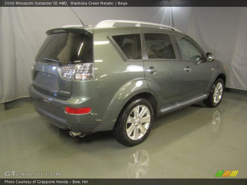 Manitoba Green Metallic / Beige 2009 Mitsubishi Outlander SE 4WD