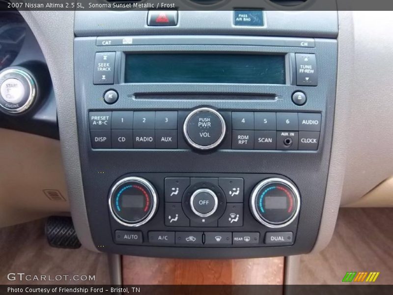 Controls of 2007 Altima 2.5 SL