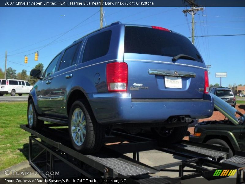 Marine Blue Pearl / Dark Khaki/Light Graystone 2007 Chrysler Aspen Limited HEMI